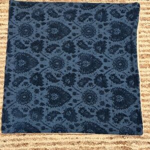 West Elm Chenille Jacquard Paisley Pillow Cover blue bundle of 2 24X24